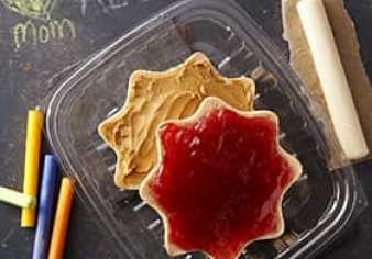 Sunbutter and jam sandwich